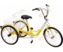 6-Speed 24" 3-Wheel Adult Tricycle Bicycle Trike Cruise Bike W/ Basket Yellow
